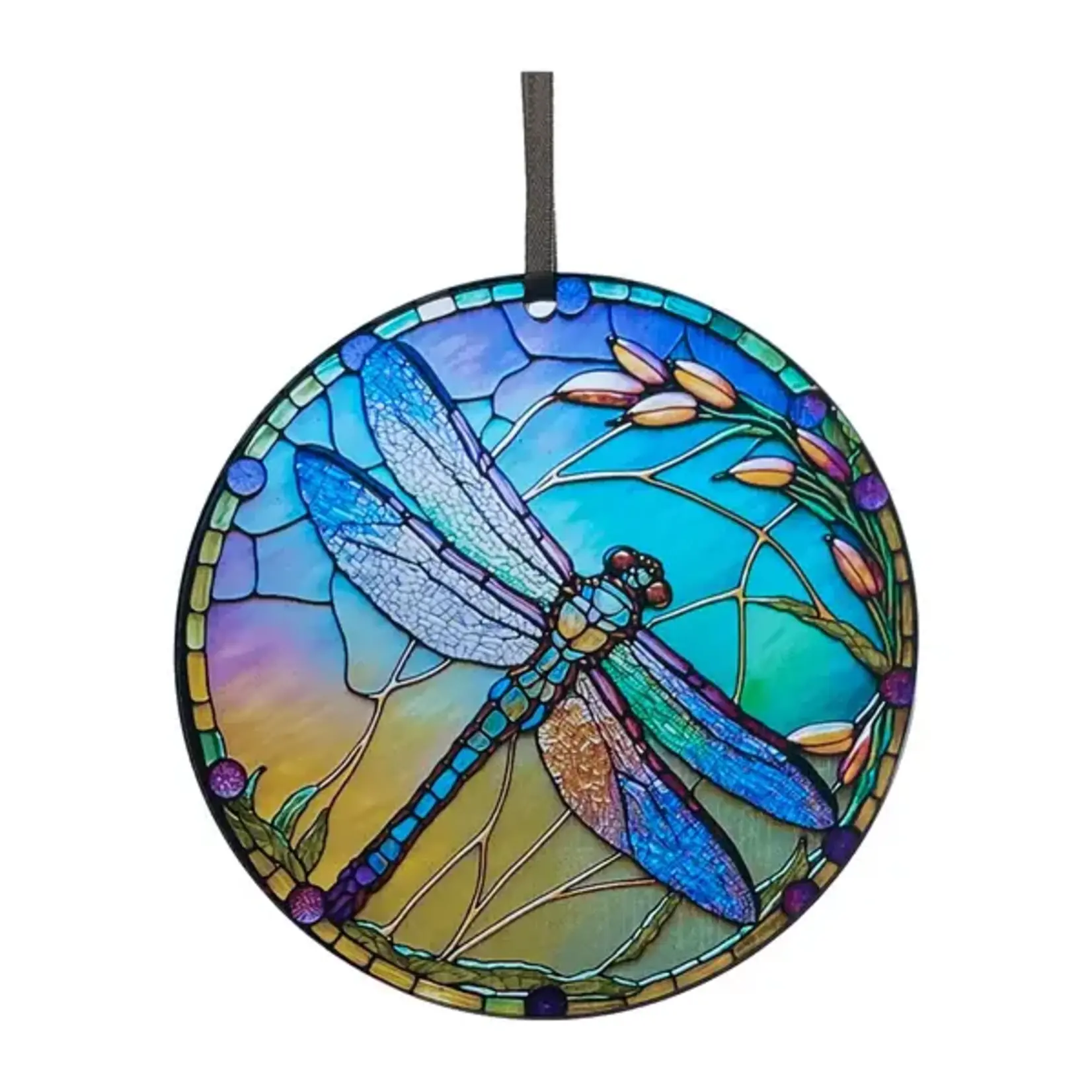 D'ears Acrylic Window Ornament - Blue Dragonfly