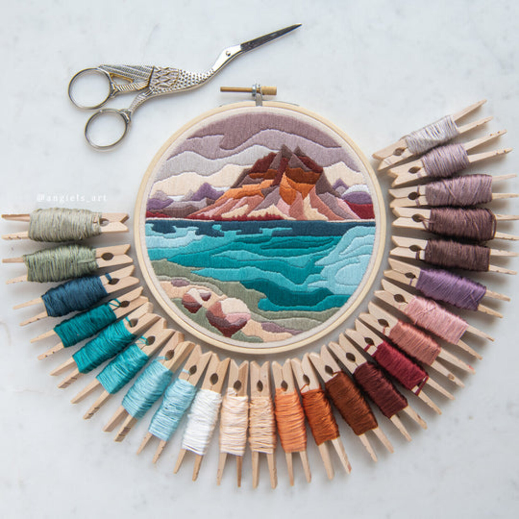 Anna Angiel Embroidery Kit - Bow Lake