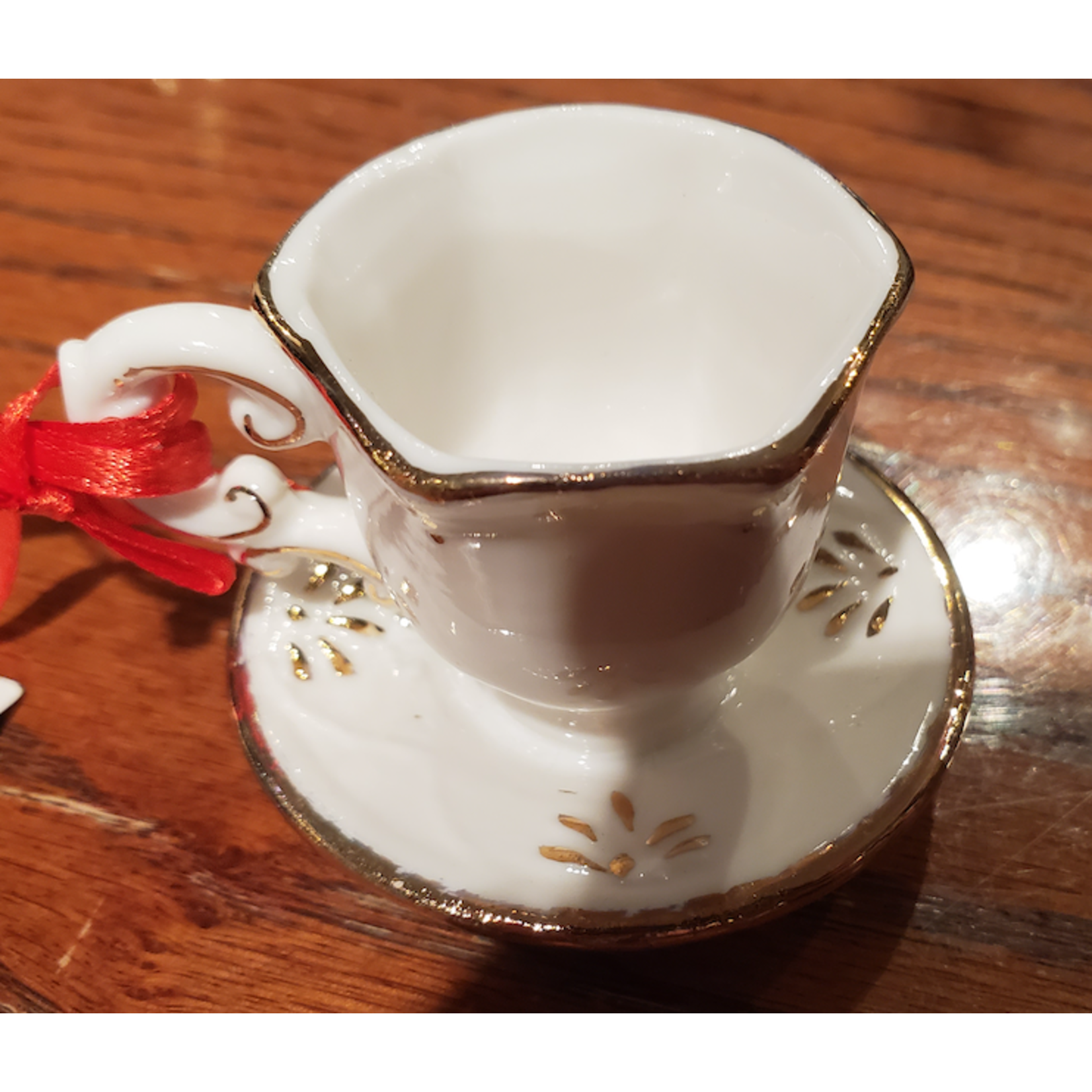 Kurt Adler Ornament - Tea Cup - Holly