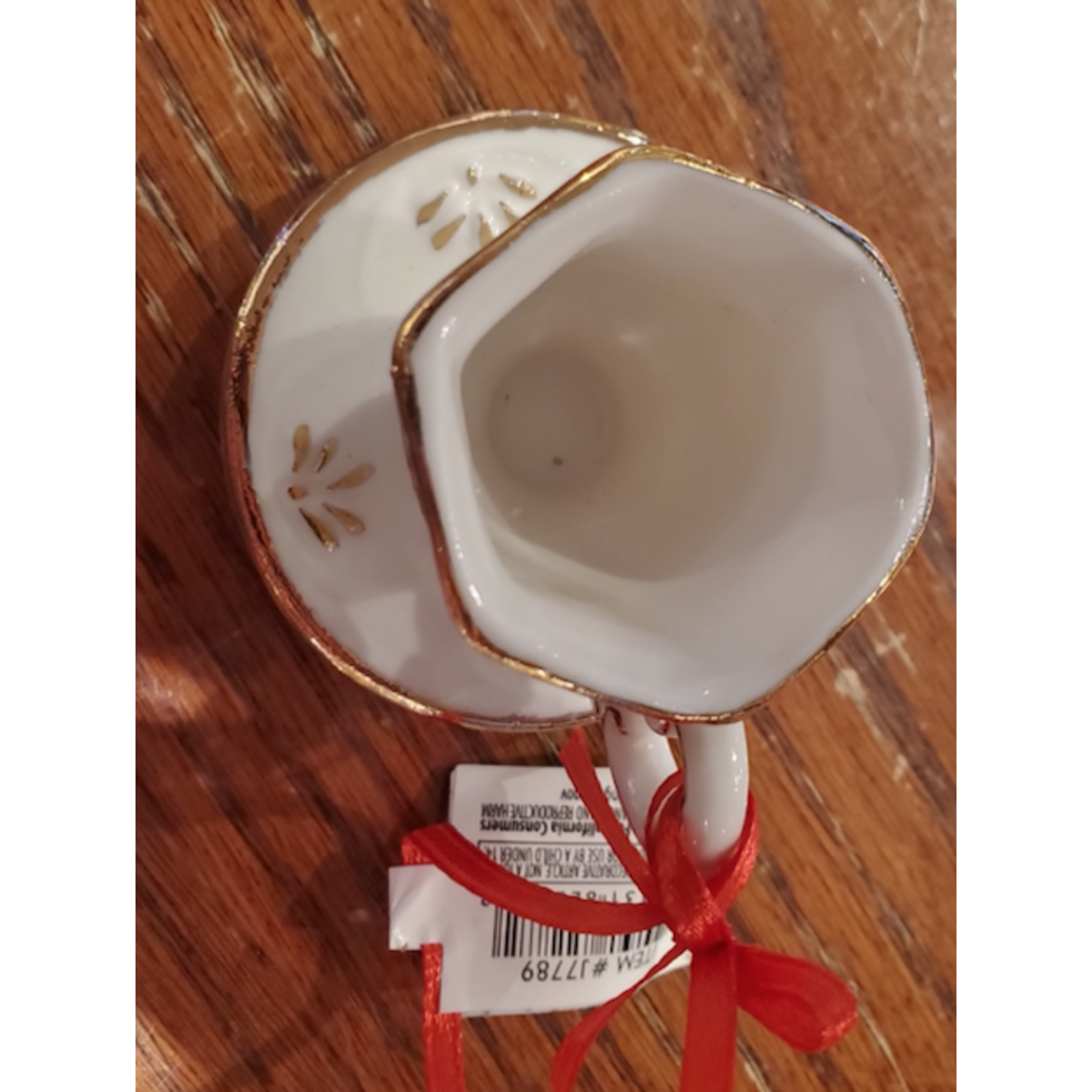 Kurt Adler Ornament - Tea Cup - Holly