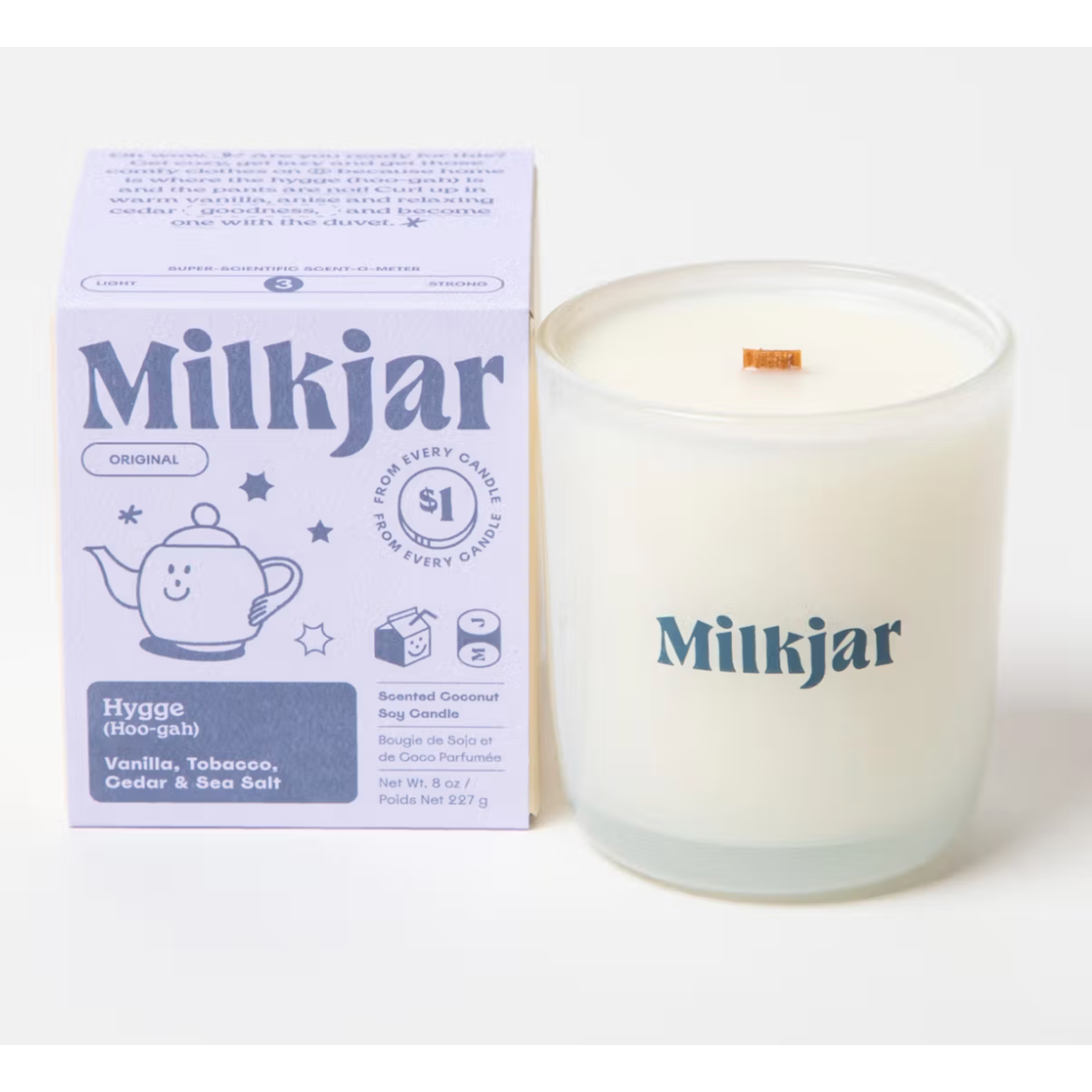 Milk Jar Candle Co Candle - Hygge (Vanilla, Tobacco & Cedar)