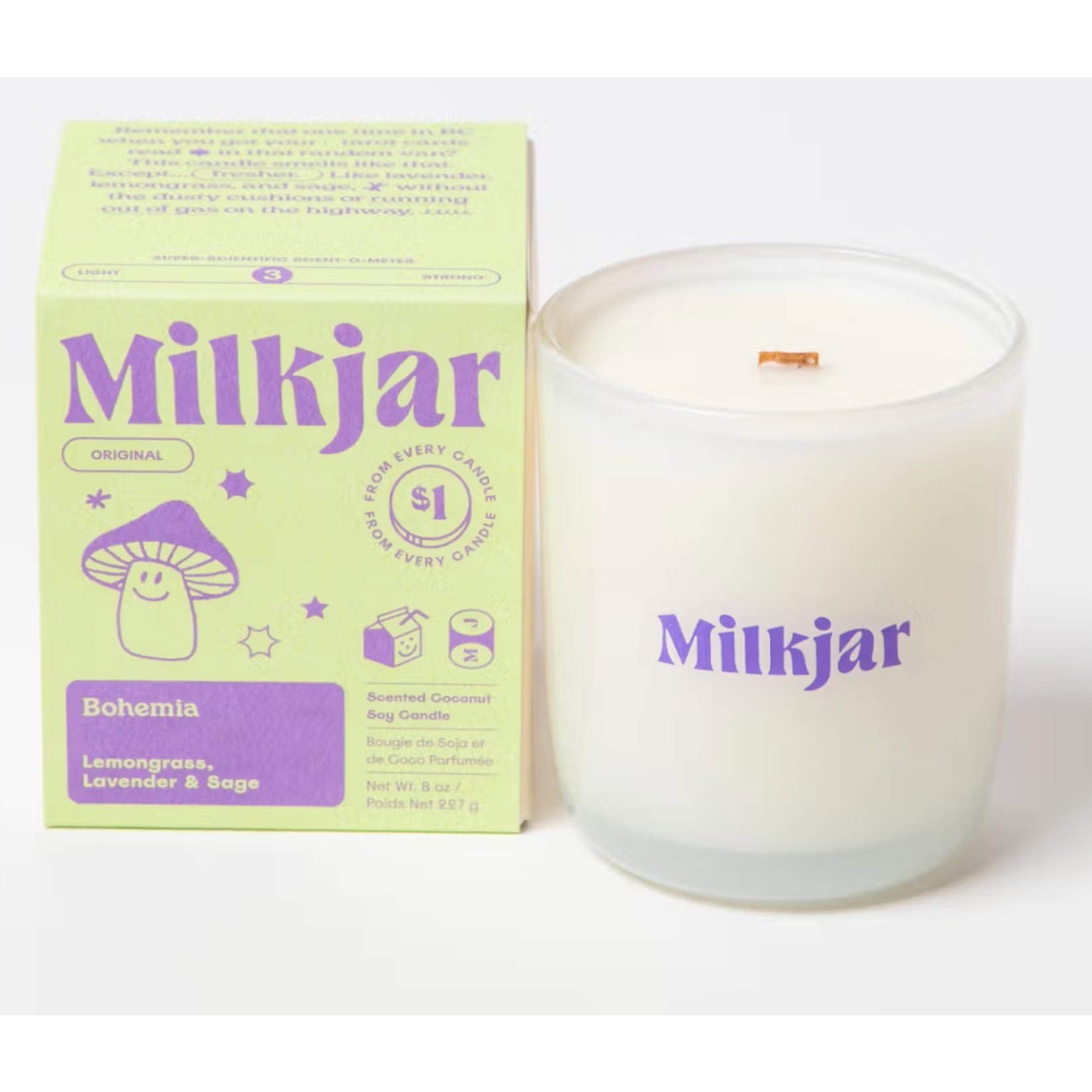 Milk Jar Candle Co Candle - Bohemia (Lemongrass, Lavender & Sage)