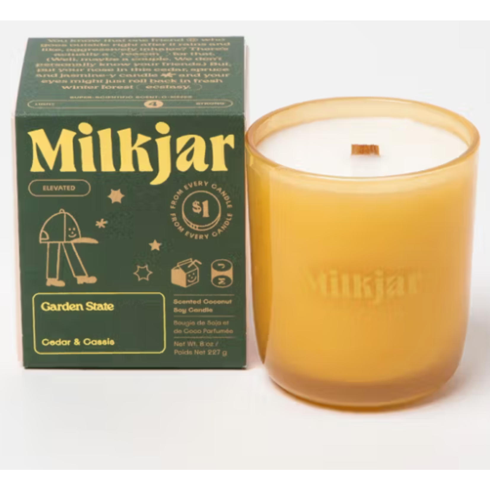 Milk Jar Candle Co Candle - Garden State (Cedar & Cassis)