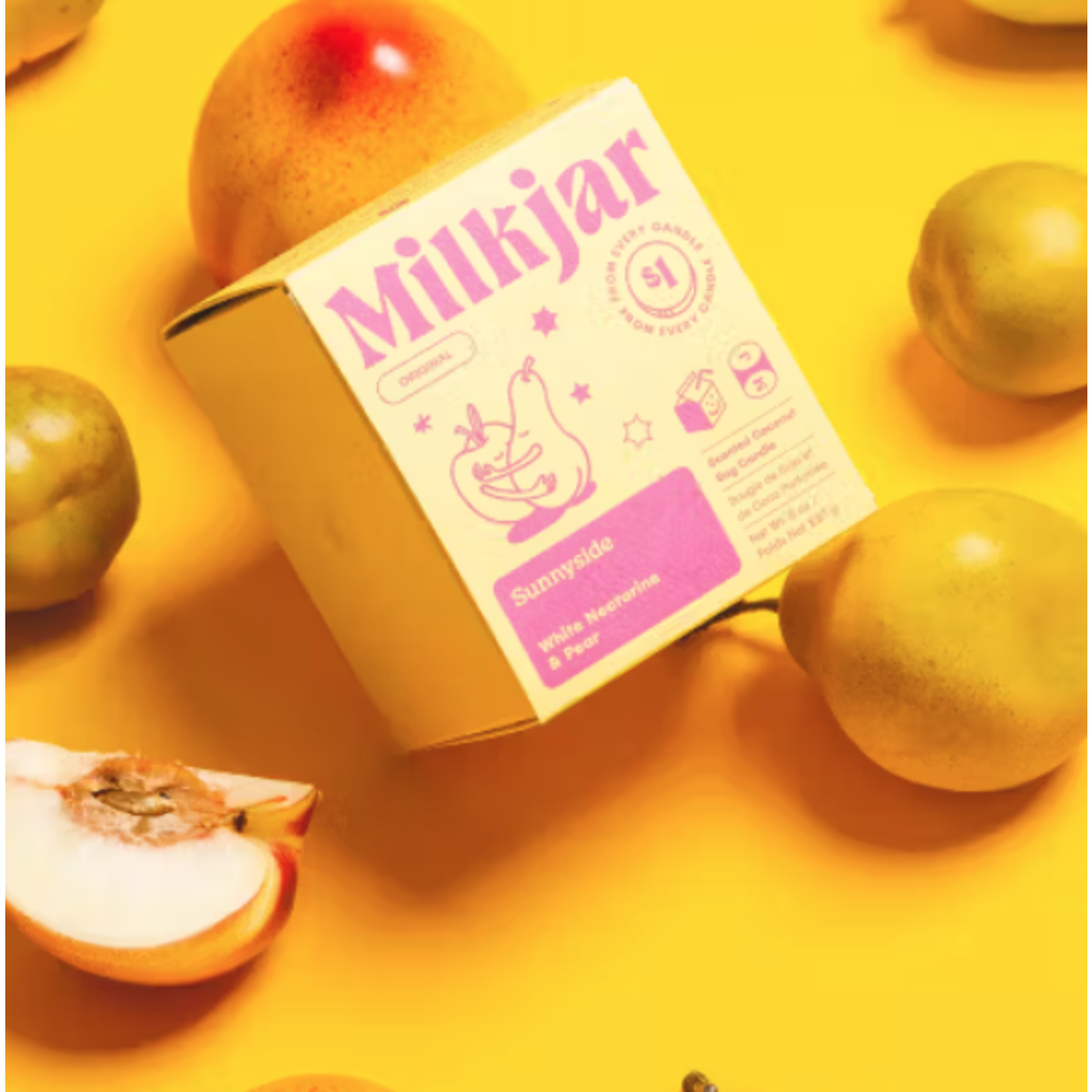 Milk Jar Candle Co Candle - Sunnyside (White Nectarine & Pear)