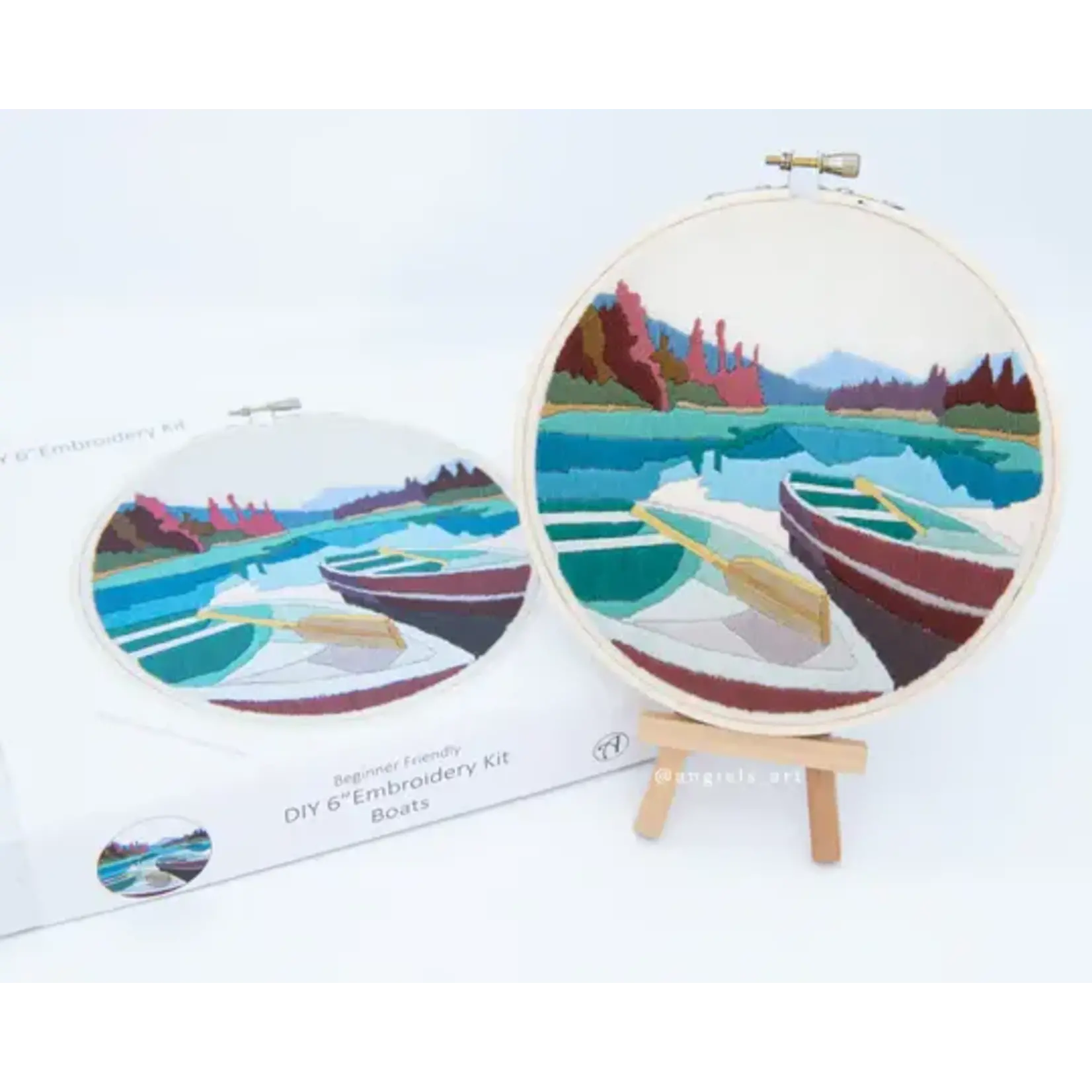 Anna Angiel Embroidery Kit - Boats