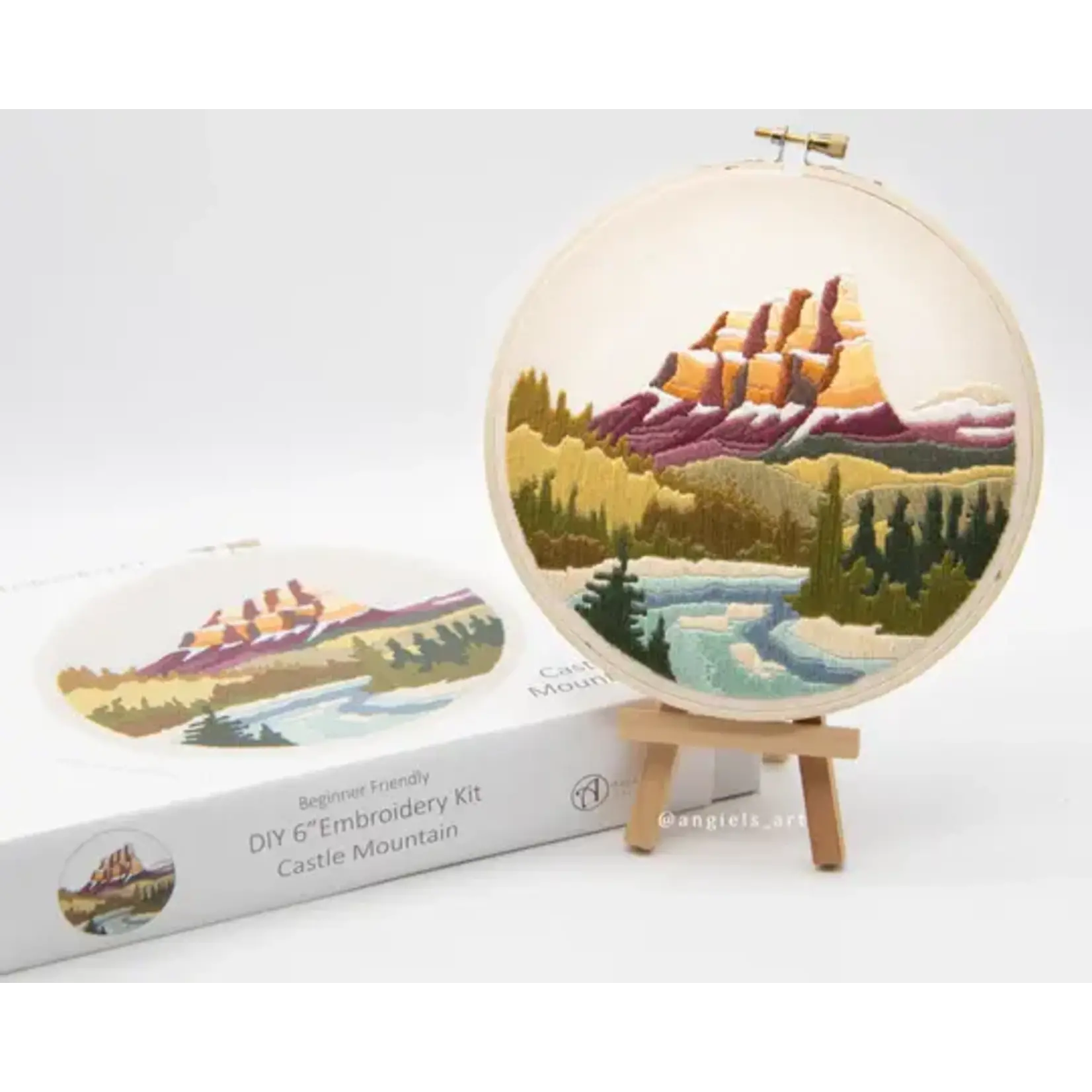 Anna Angiel Embroidery Kit - Castle Mountain