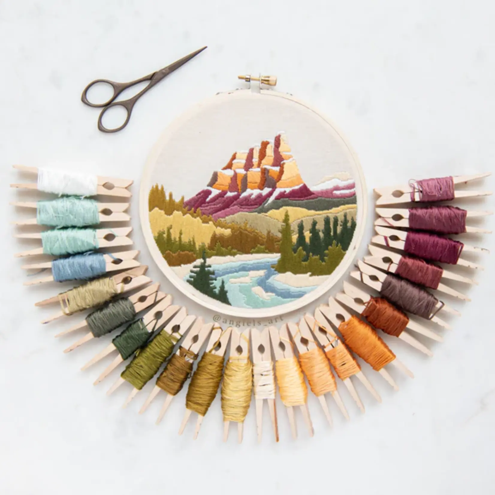 Anna Angiel Embroidery Kit - Castle Mountain