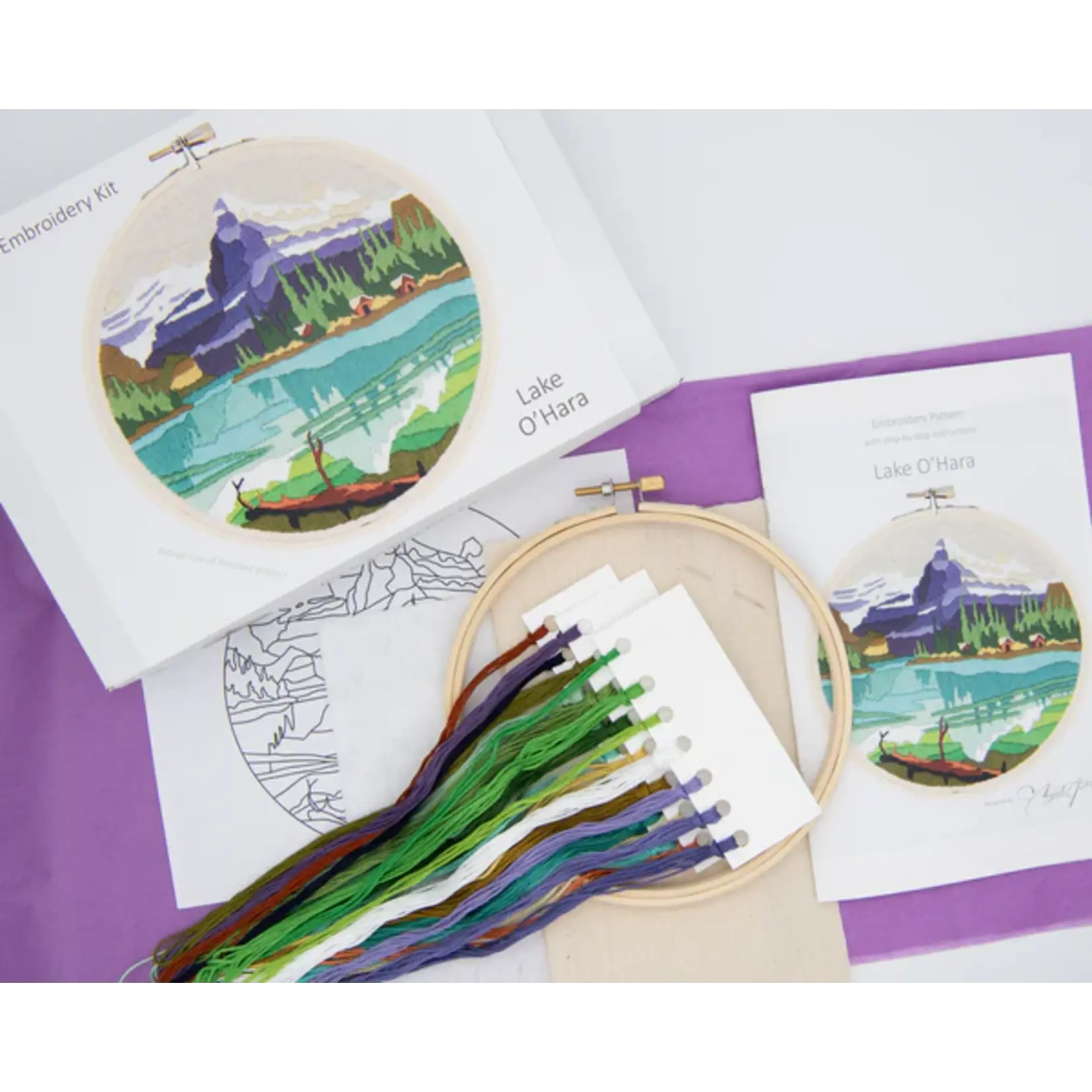 Anna Angiel Embroidery Kit - Lake O'Hara