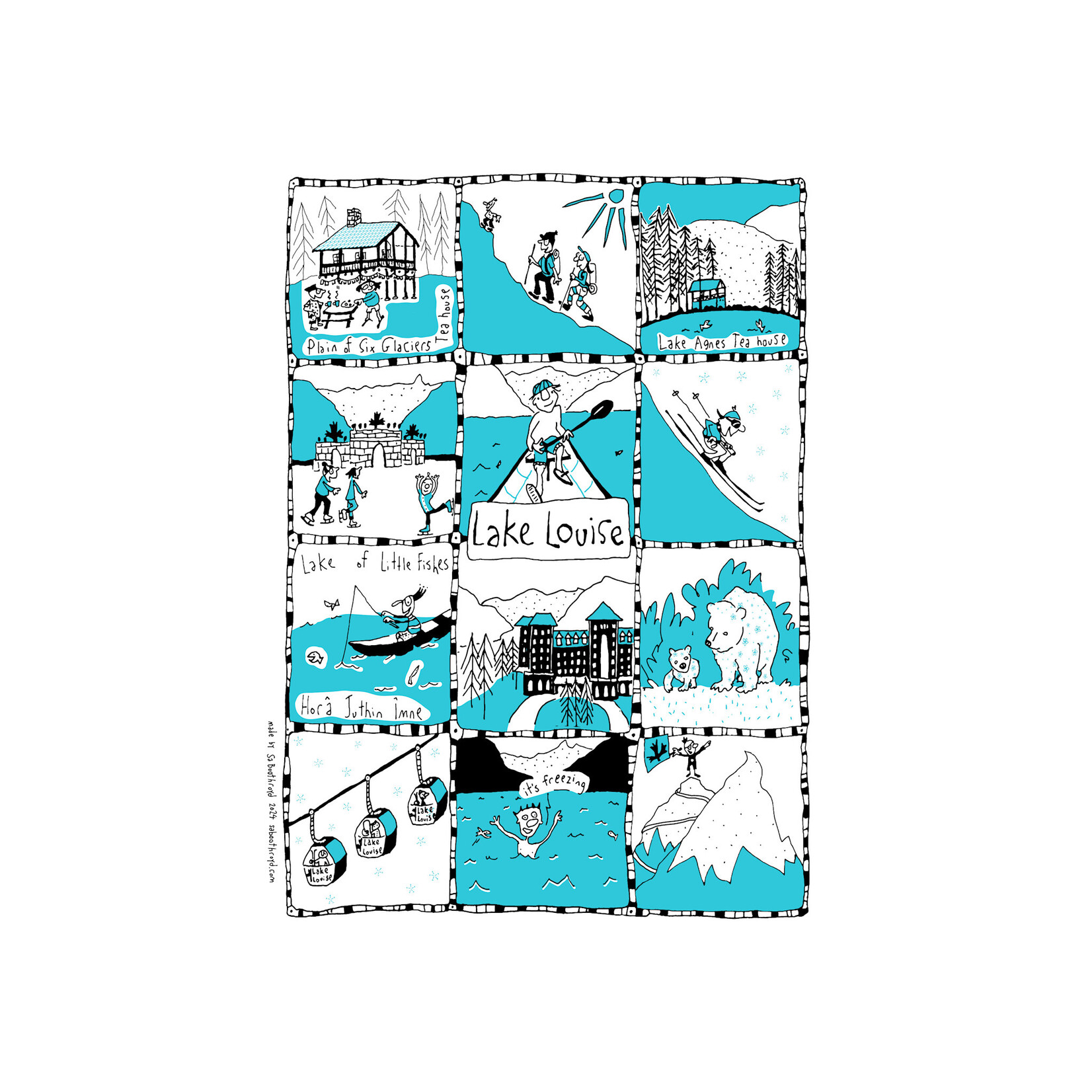 Sa Boothroyd Gallery Tea Towel - Lake Louise