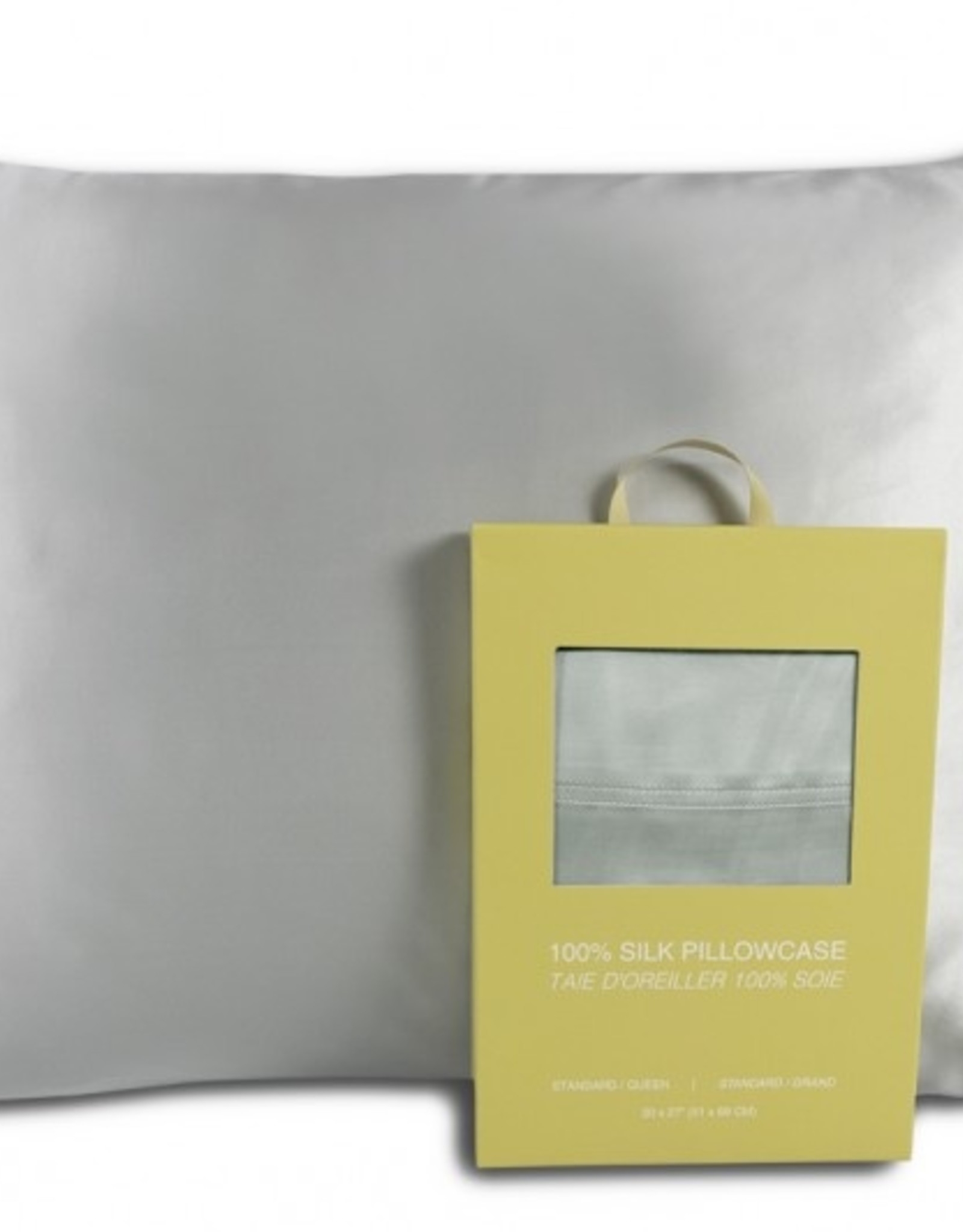Alamode Home Pillow Case Silk RJS Queen Silver ( Single )