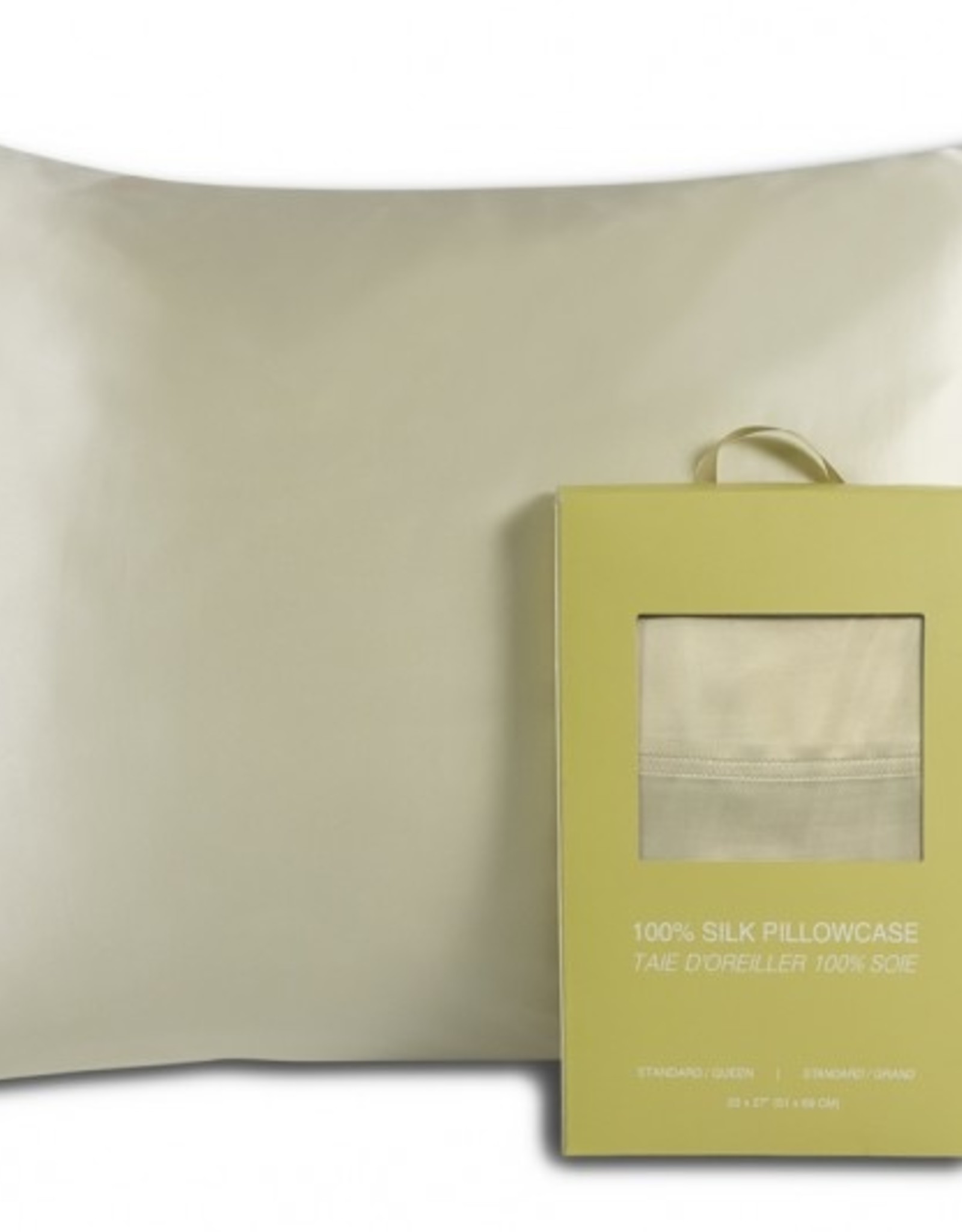 Alamode Home Pillow Case Silk RJS Queen Ivory ( Single )