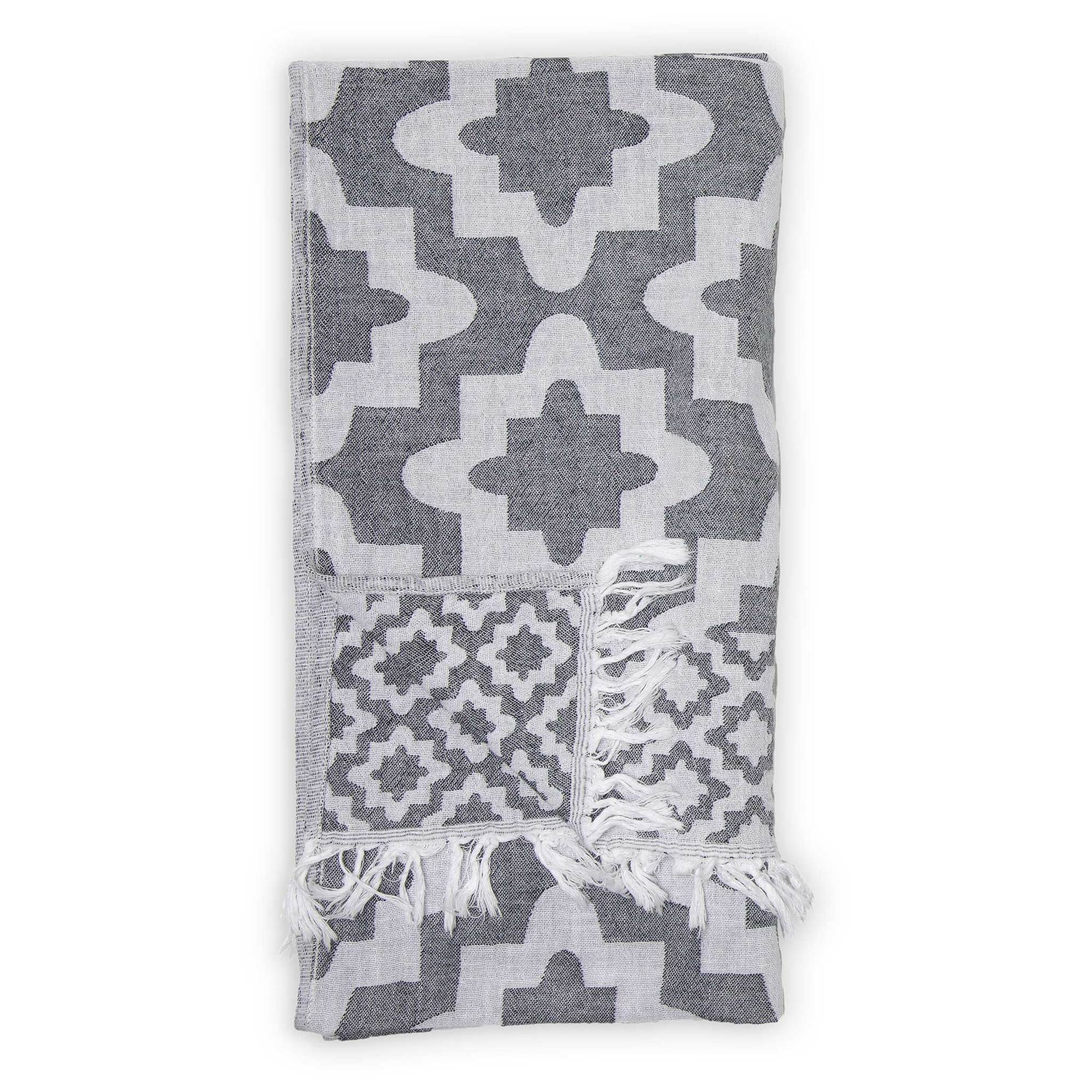 Turkish Towel Pokoloko Palace Black TTPA4 Design Therapy Inc