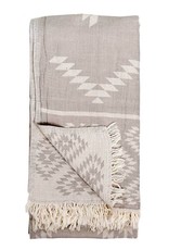 Pokoloko Turkish Towel Pokoloko Geometric Pebble Grey TTGE4