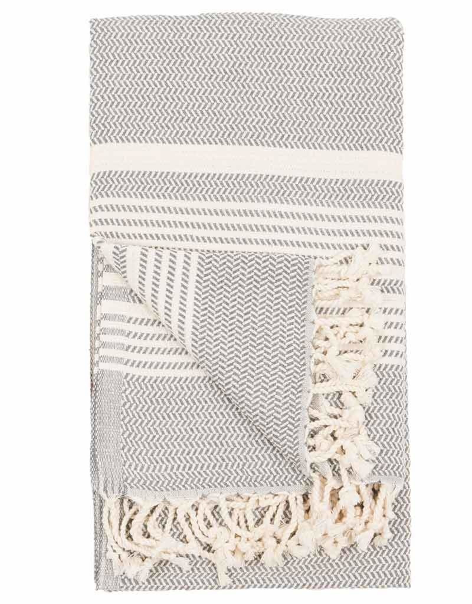 Pokoloko Turkish Towel Pokoloko Hasir Slate TTH10