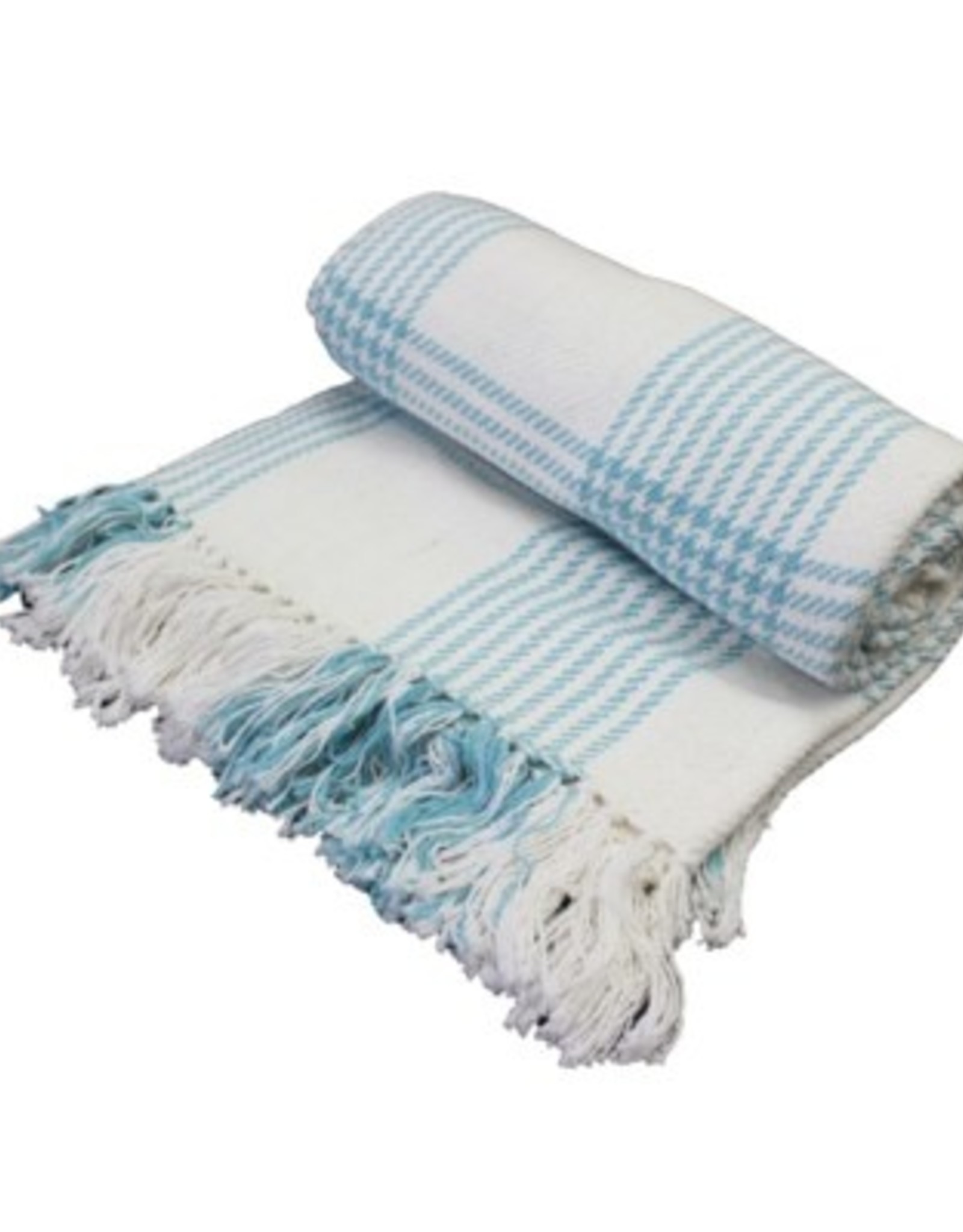 Fab Styles Throw Fab Styles Plaid Aqua 50x60