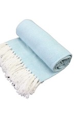 Fab Styles Throw Fab Styles Herring Bone Aqua 50x60