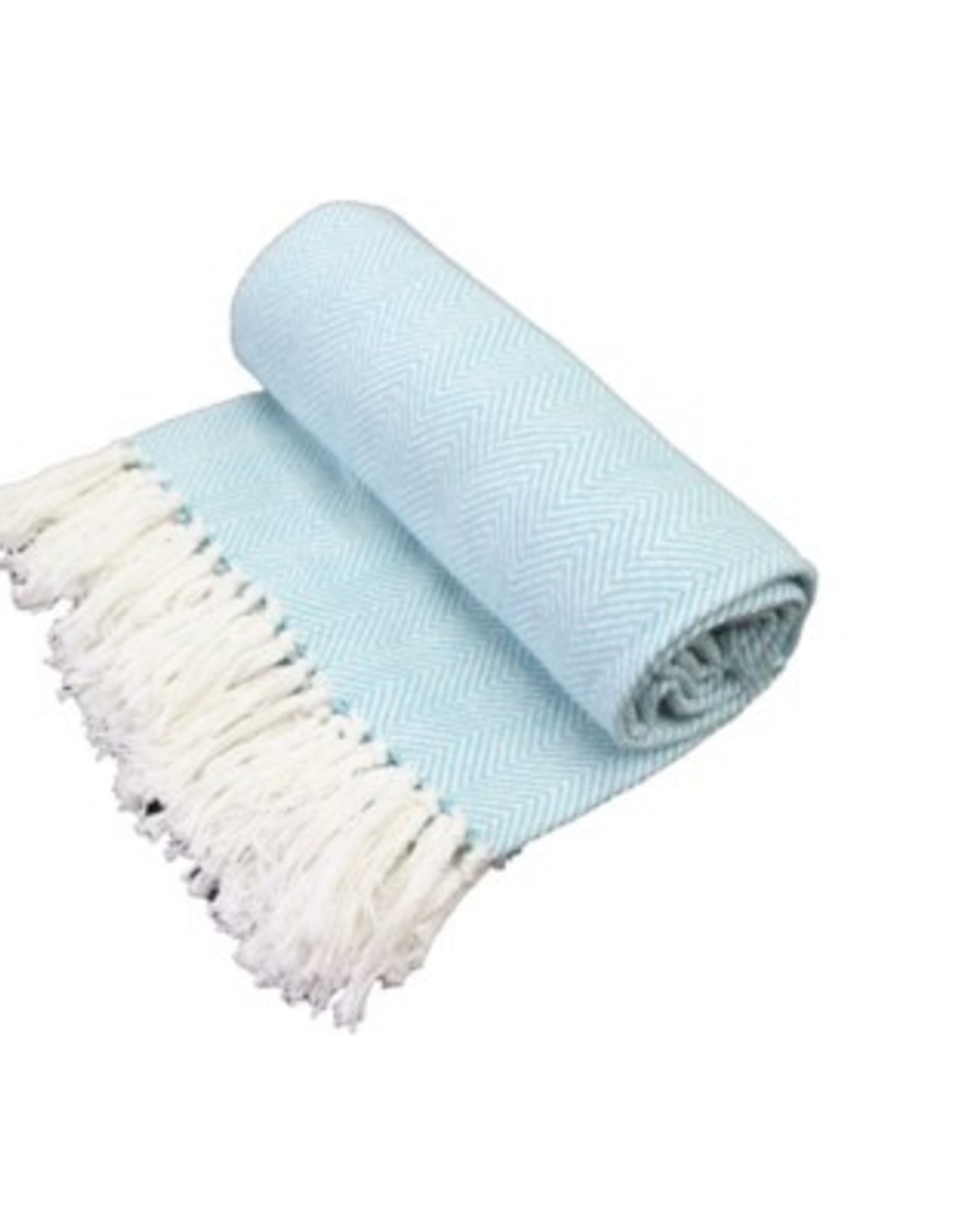 Fab Styles Throw Fab Styles Herring Bone Aqua 50x60