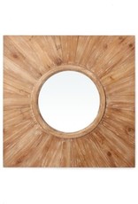 Mirror PC Wood Rayons Natural 26x26