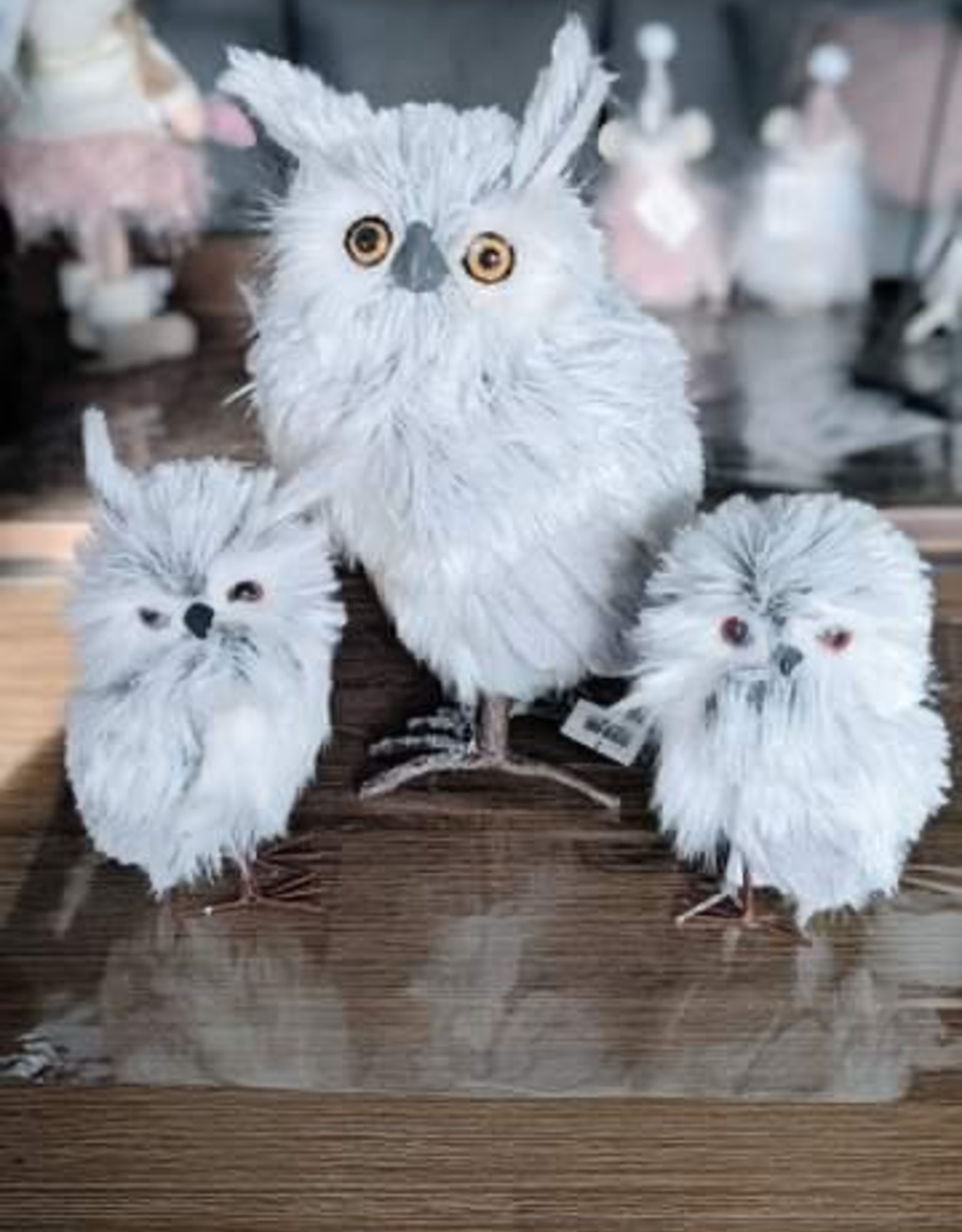 Xmas CT White/ Silver Baby Owl Q457