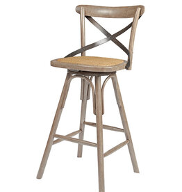 LH Imports LH Crossback Counter Stool -Sundried
