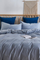 Daniadown Duvet Cover Daniadown Pinstripe Denim Twin w/ sham