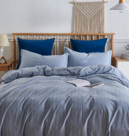 Daniadown Duvet Cover Daniadown Pinstripe Denim Twin w/ sham