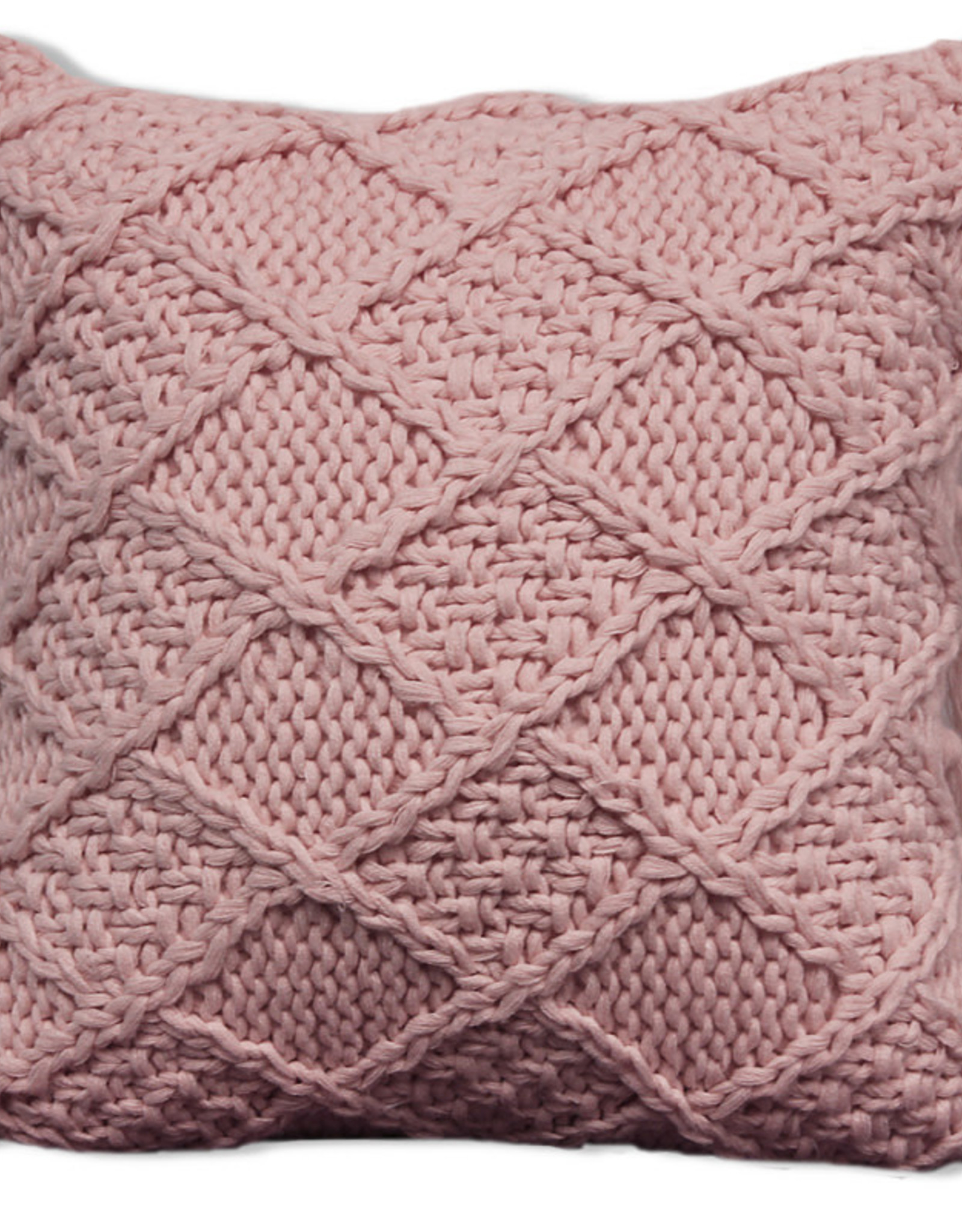Alamode Home Cushions RJS Euro Toss Knitted Pink Coachella