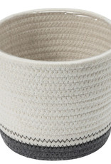 Cathay Planter Cathay White/Grey Cotton Rope 5.25” D 08-2001