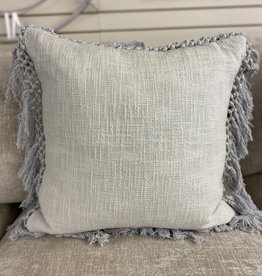 Cushions PC Grey Linen Fringe