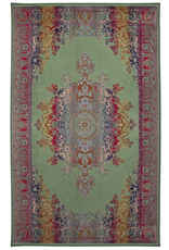 Rugs Avocado Artificial Silk 2'4 x 7'3 Medallion Multi Green