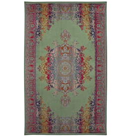 Rugs Avocado Artificial Silk 2'4 x 7'3 Medallion Multi Green