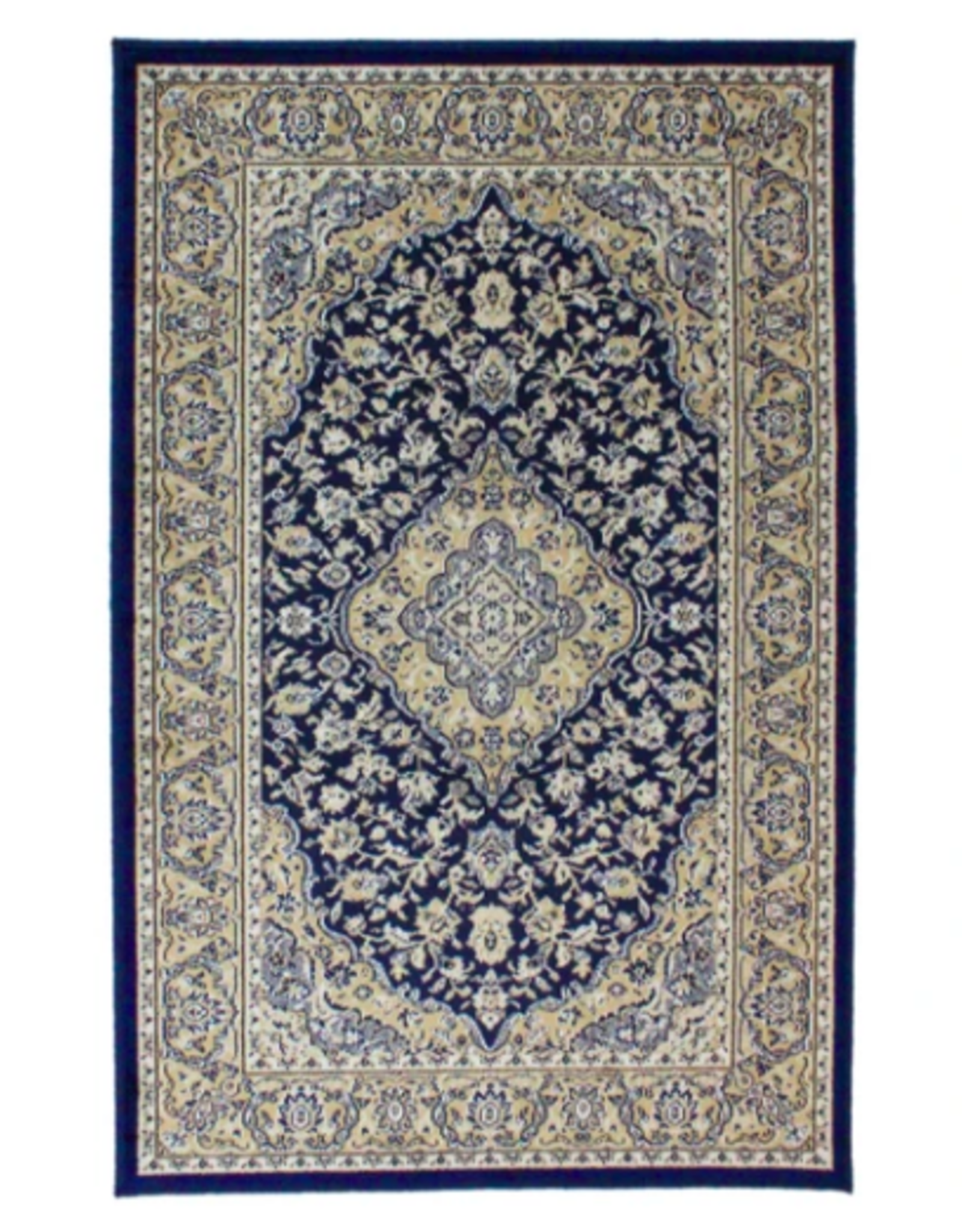 Rugs Avocado Artificial Silk 2'4 x 3'7 Kirman Navy