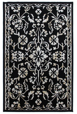 Rugs Avocado Artificial Silk 2'4 x 3'7 Naya Black