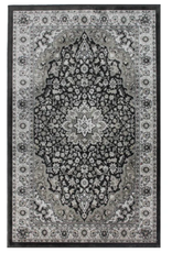 Rugs Avocado Artificial Silk 2'4 x 7'3  Kashan Anthracite