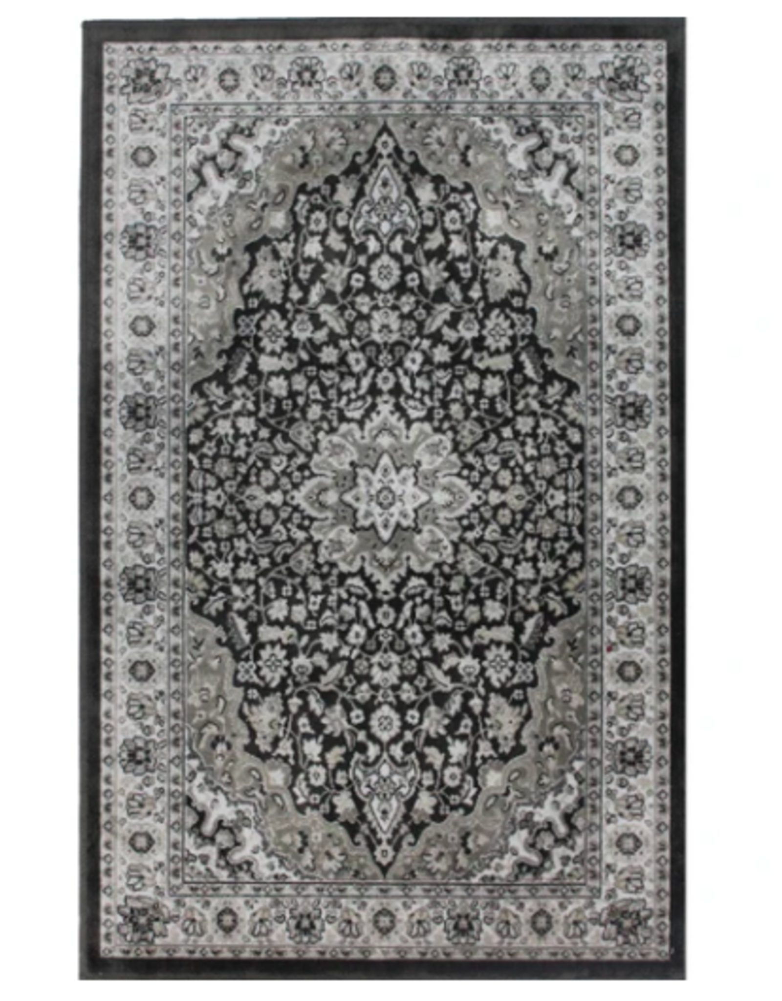 Rugs Avocado Artificial Silk 2'4 x 7'3  Kashan Anthracite