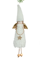 Xmas Starlight White/Gold Fabric Hanging Little Girl 13 ” DK1239W