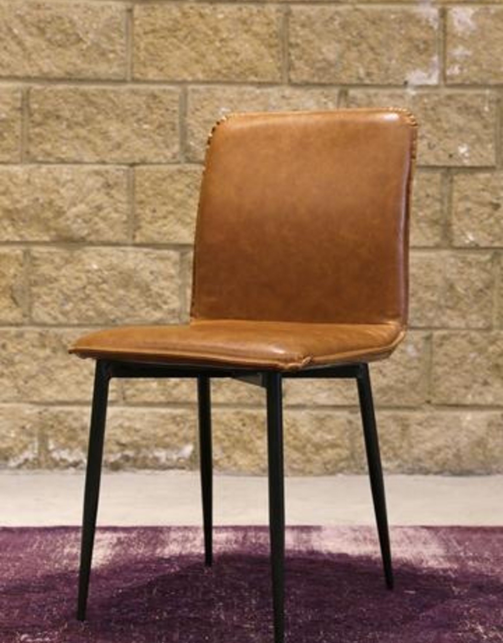 LH Imports LH Luca Dining Side Chair Tan Brown CR001-TB