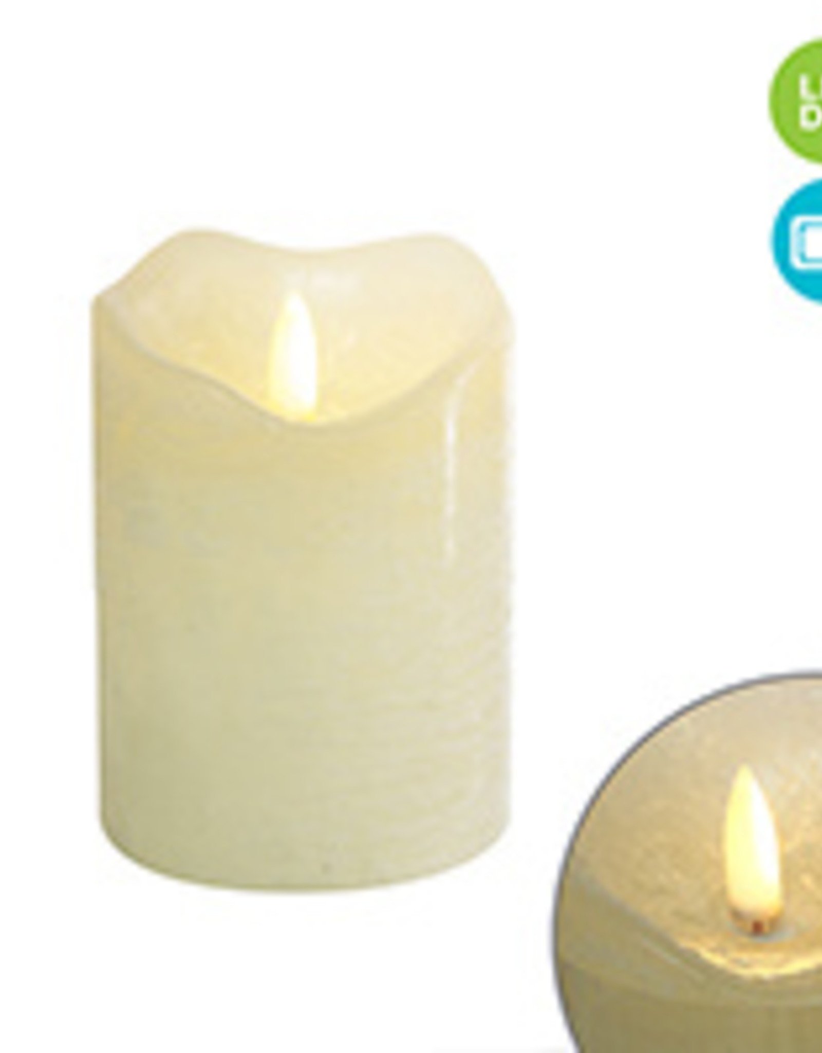Candle Danson LED Frosted Ivory 3” x 4” 20726