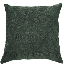 Cushions Brunelli Toro Euro Forest Green Jacquard Velvet