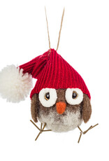 Xmas Abbott Ornament Holiday Owl With Hat