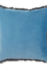 Cushions Abbott Velvet With Fringe Mid Blue 774