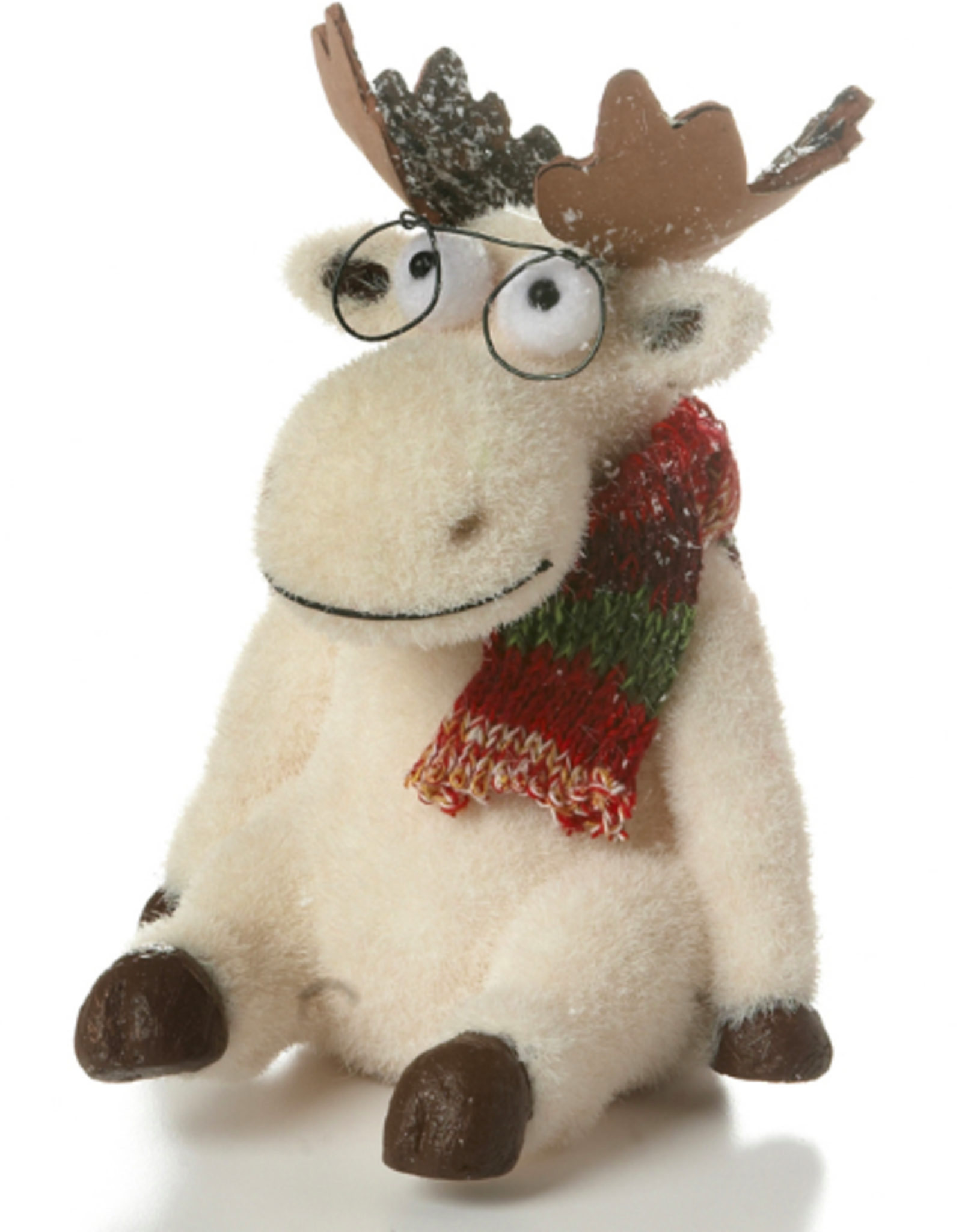 Xmas V&L 7”Moose Sitting W/Glasses XY4046-01