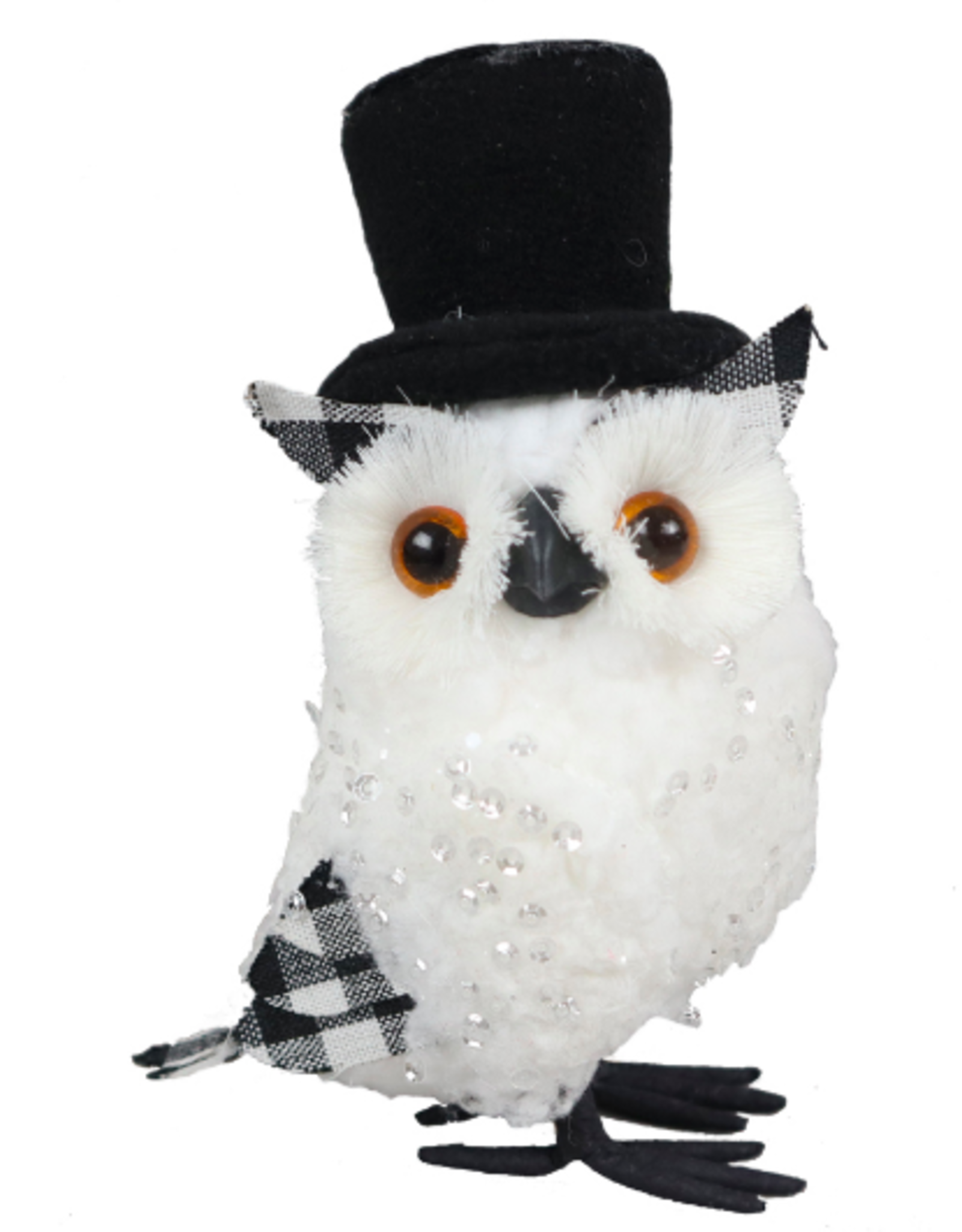 Xmas V&L 7.5”Owl Standing W/Hat XY4065-08