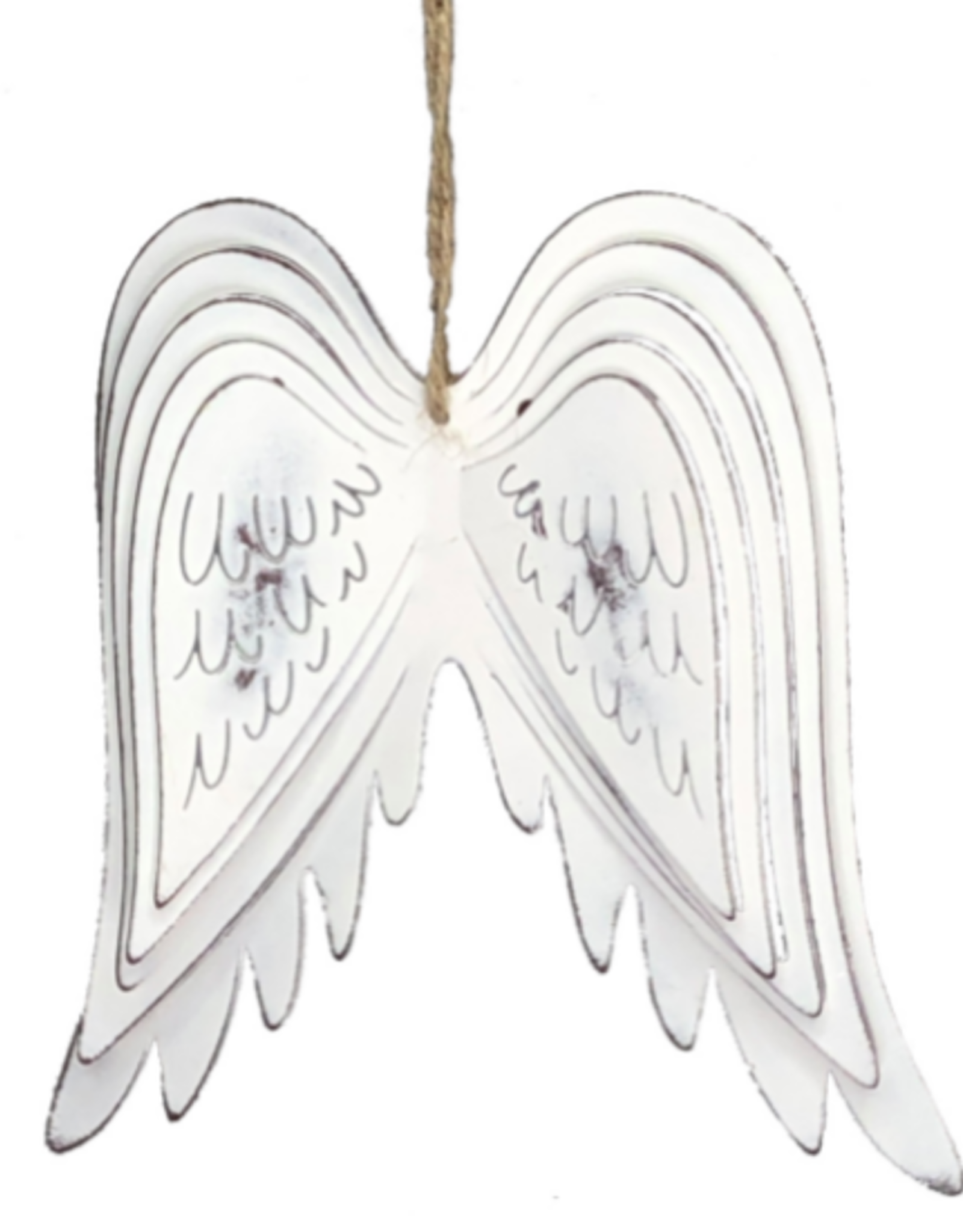 Xmas V&L Ornament Metal Wing White XY4079-03