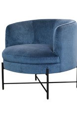 LH Imports LH Cami Club Chair Velvet Teal DAV012-VT