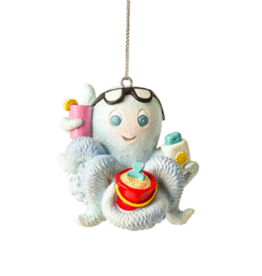 Xmas Ganz Ornament Octopus W/Drinks MX179822