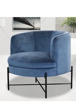 LH Imports LH Cami Club Chair Velvet Teal DAV012-VT