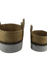 Basket NACH Cattail Grass/Cotton Rope Large