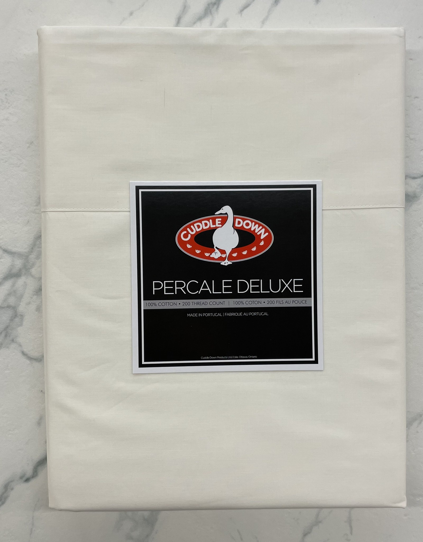 Cuddle Down Sheets Cuddledown Percale Deluxe King Jumbo Fitted Ivory ( 13 )