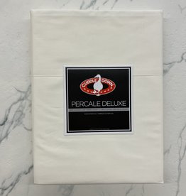 Cuddle Down Sheets Cuddledown Percale Deluxe King Jumbo Fitted Ivory ( 13 )